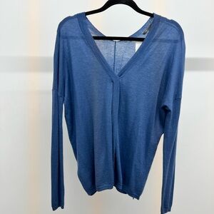Vince Blue Wool V-Neck Sweater